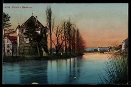 AK Zürich, Flusspartie am Hardturm