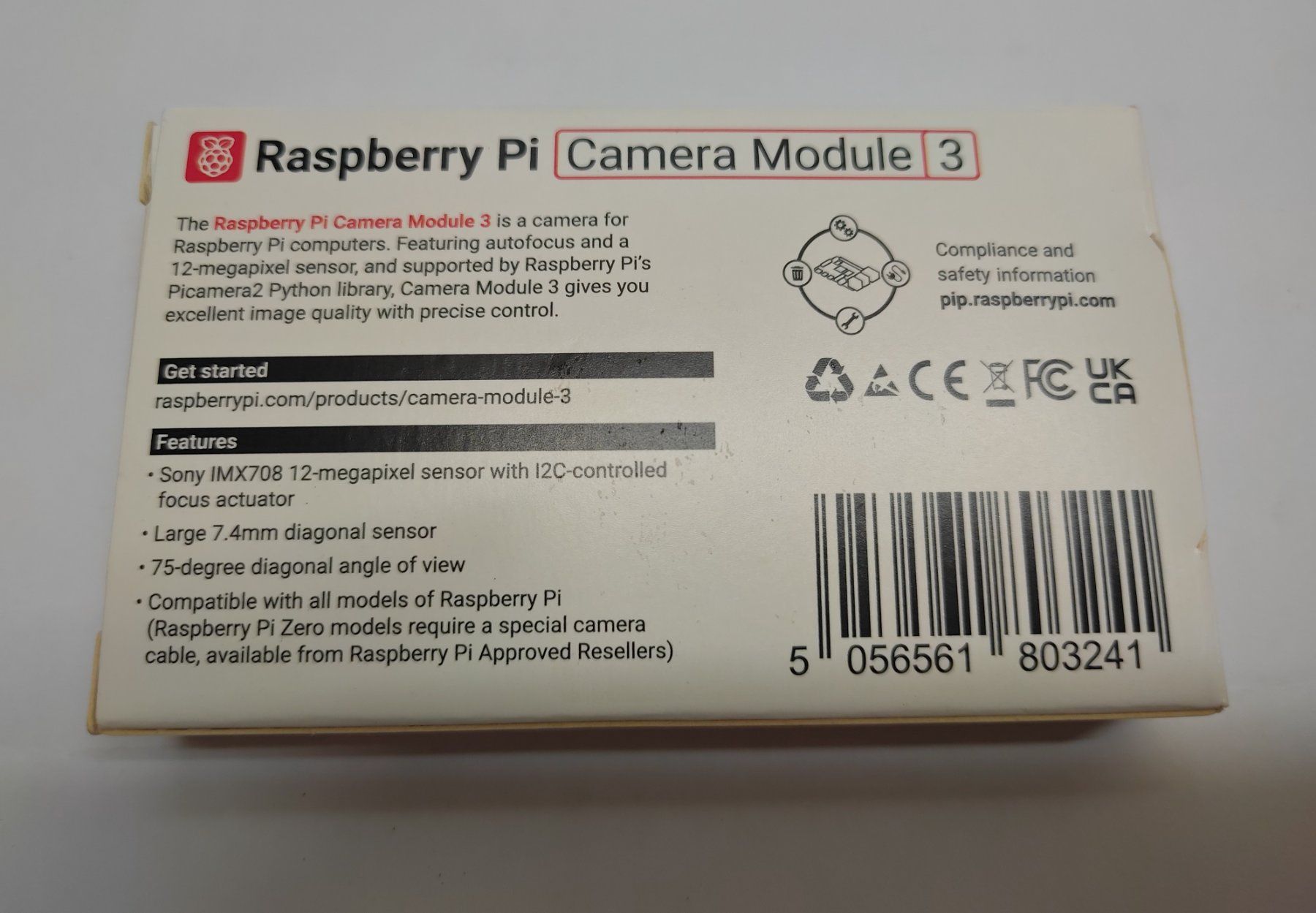 Webcams: Raspberry Pi Camera Module 3 / Standard 75° – Neu und originalverpackt aus Steffisburg von  1