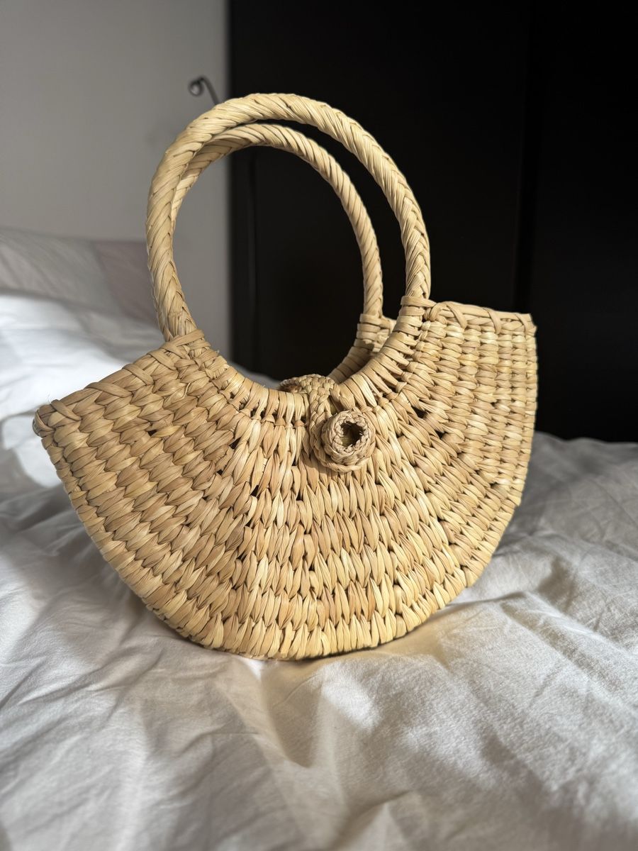 Borse da donna: Peruvian Junco handbag, half moon shape, handwoven - NEW! – Nuovo (secondo la descrizione) da Zürich venduto da olalinda 3