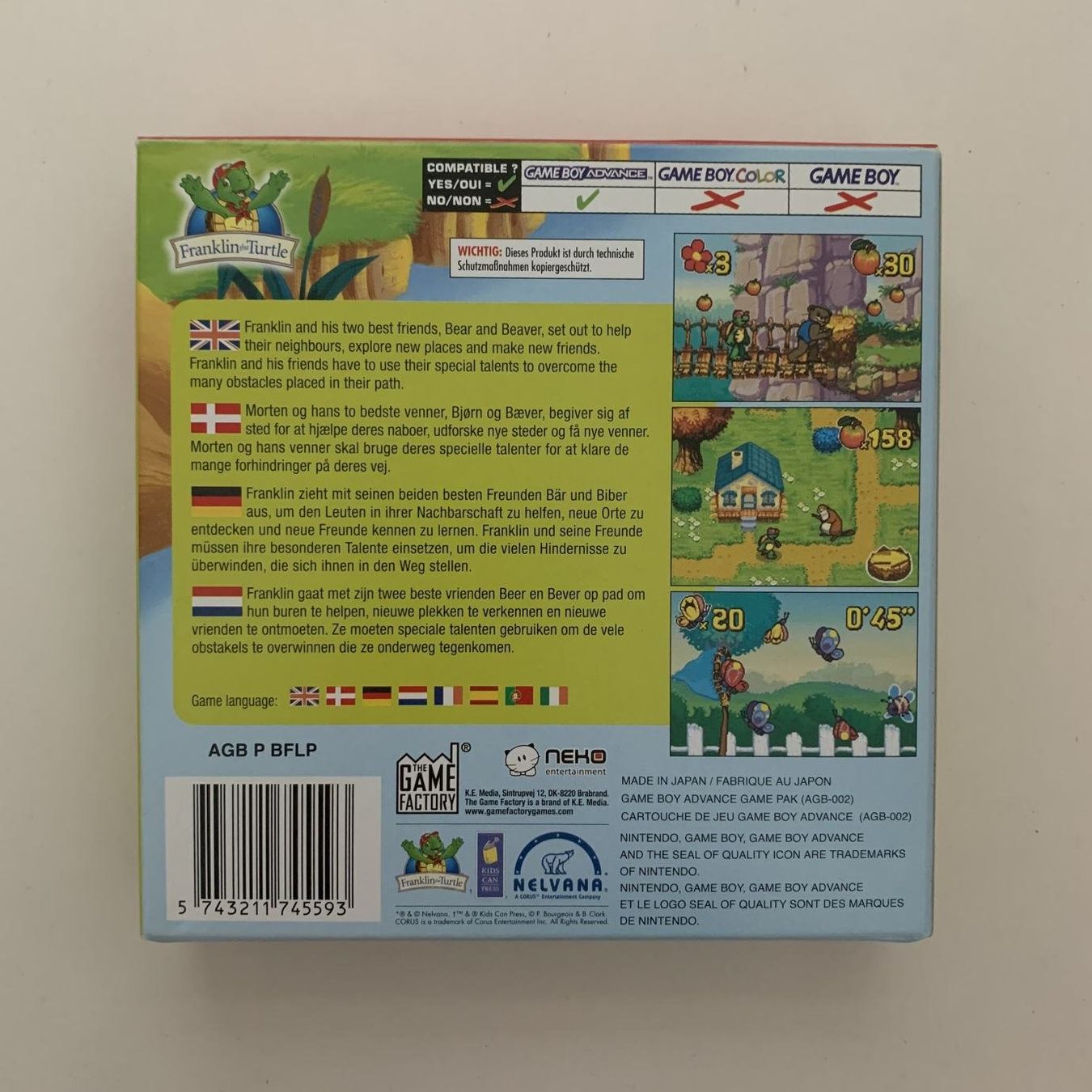 Nintendo Giochi: Franklin`s Great Adventures - GBA - OVP – Usato da Zürich venduto da Mephisto87 1