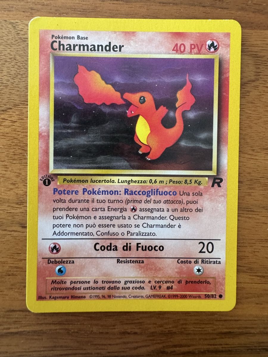 Pokémon Carte collezionabili: Charmander - Team Rocket 50/82 - Prima Edizione - 1995 – Nuovo (secondo la descrizione) da Breganzona venduto da CaiLol