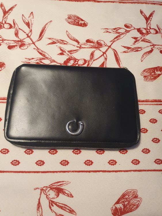 Portefeuille/porte-monnaie PAQUETAGE En Cuir Authentique - Vintage, Unisexe, Noir, Compagnon Parfait