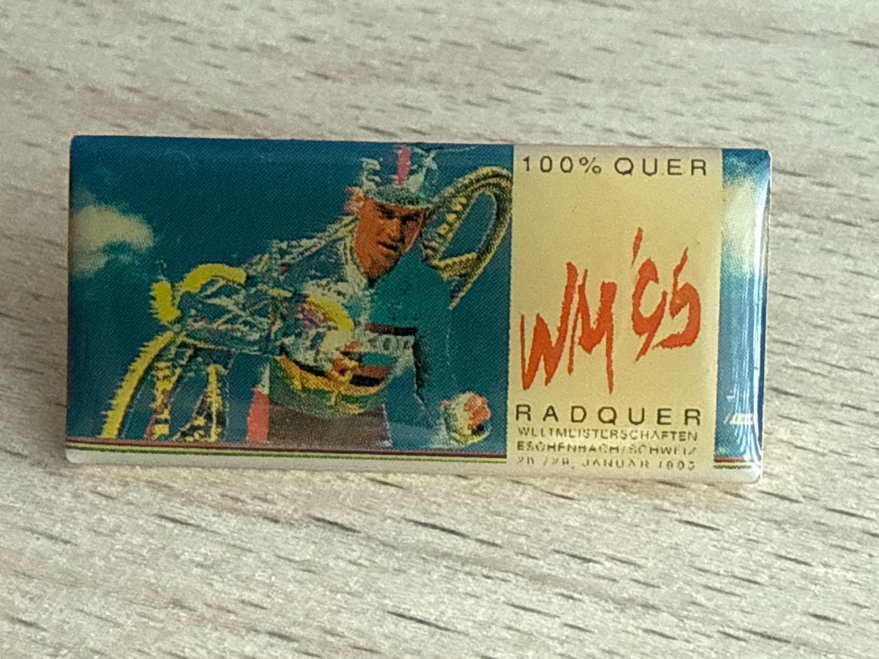 Plaketten & Abzeichen: Pin WM Radquer 1995 – Gebraucht aus Glattbrugg von Schweigmatt