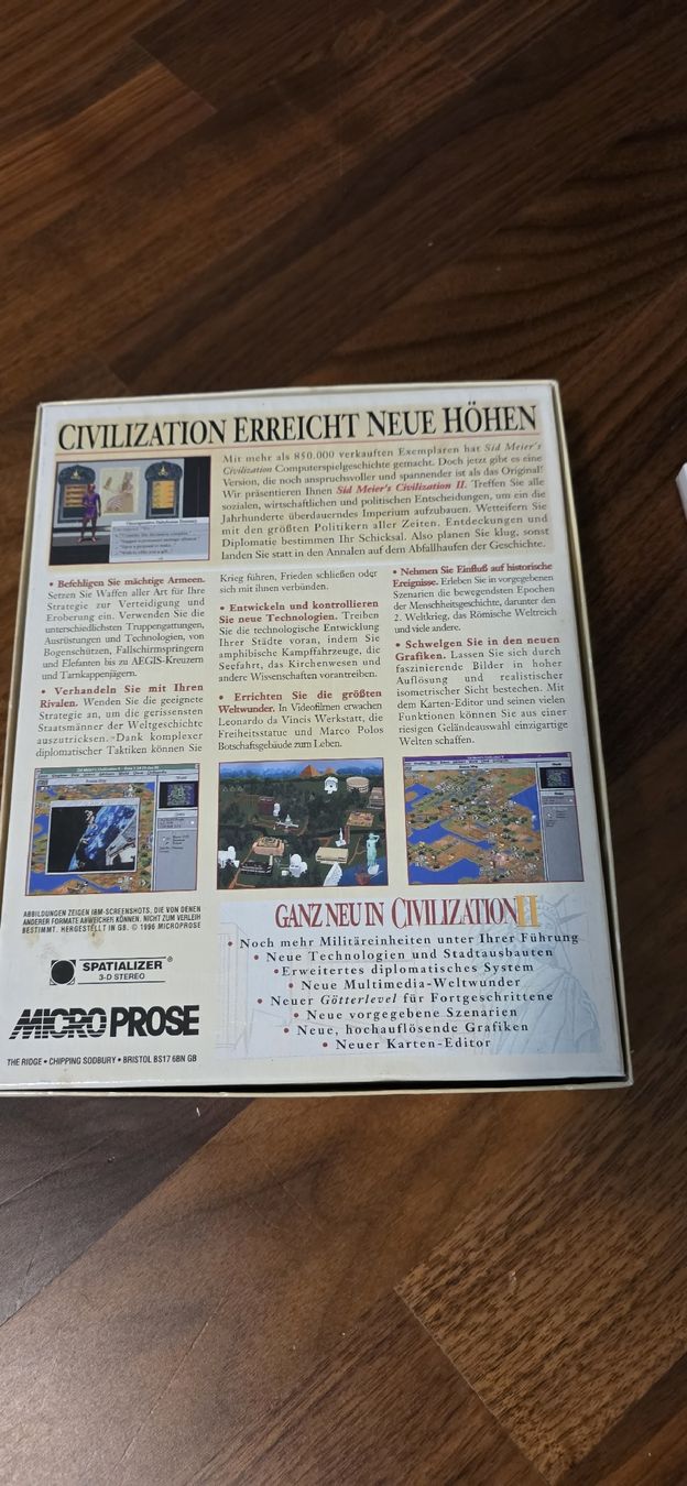 Giochi: Sid Meier's Civilization II Big Box PC CD-ROM Komplett – Usato da Jona venduto da AntonioSposito 2