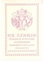 Ex-libris héraldique Wilhelm Emil Josef SCHNYDER, Luzern