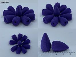 Lavender Jumbo Rückfluss Räucherkegel ca. 2.6 cm - 10er Pack