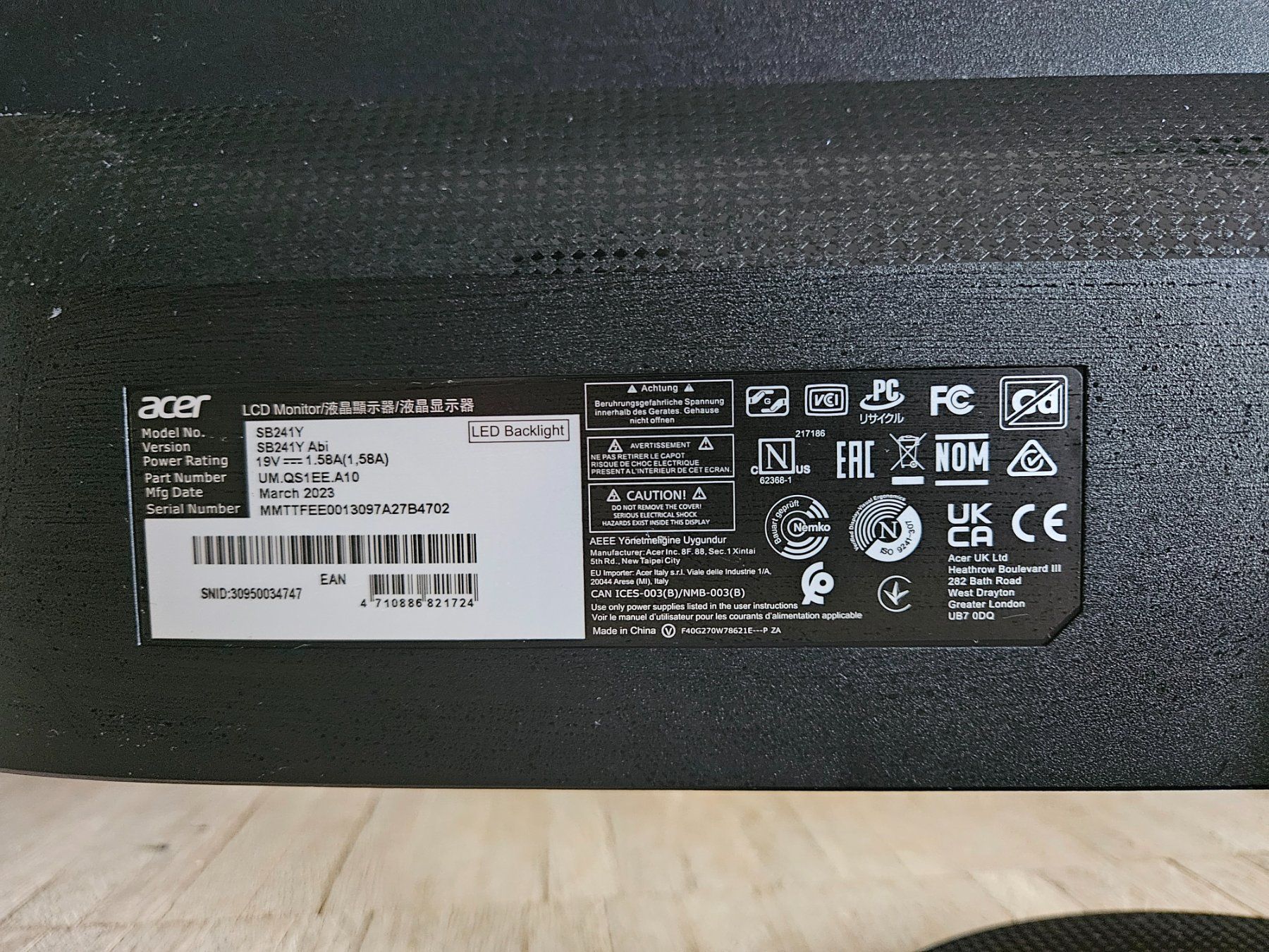 Acer Monitore: Acer LCD Monitor – Gebraucht aus Utzigen von estrela11 1