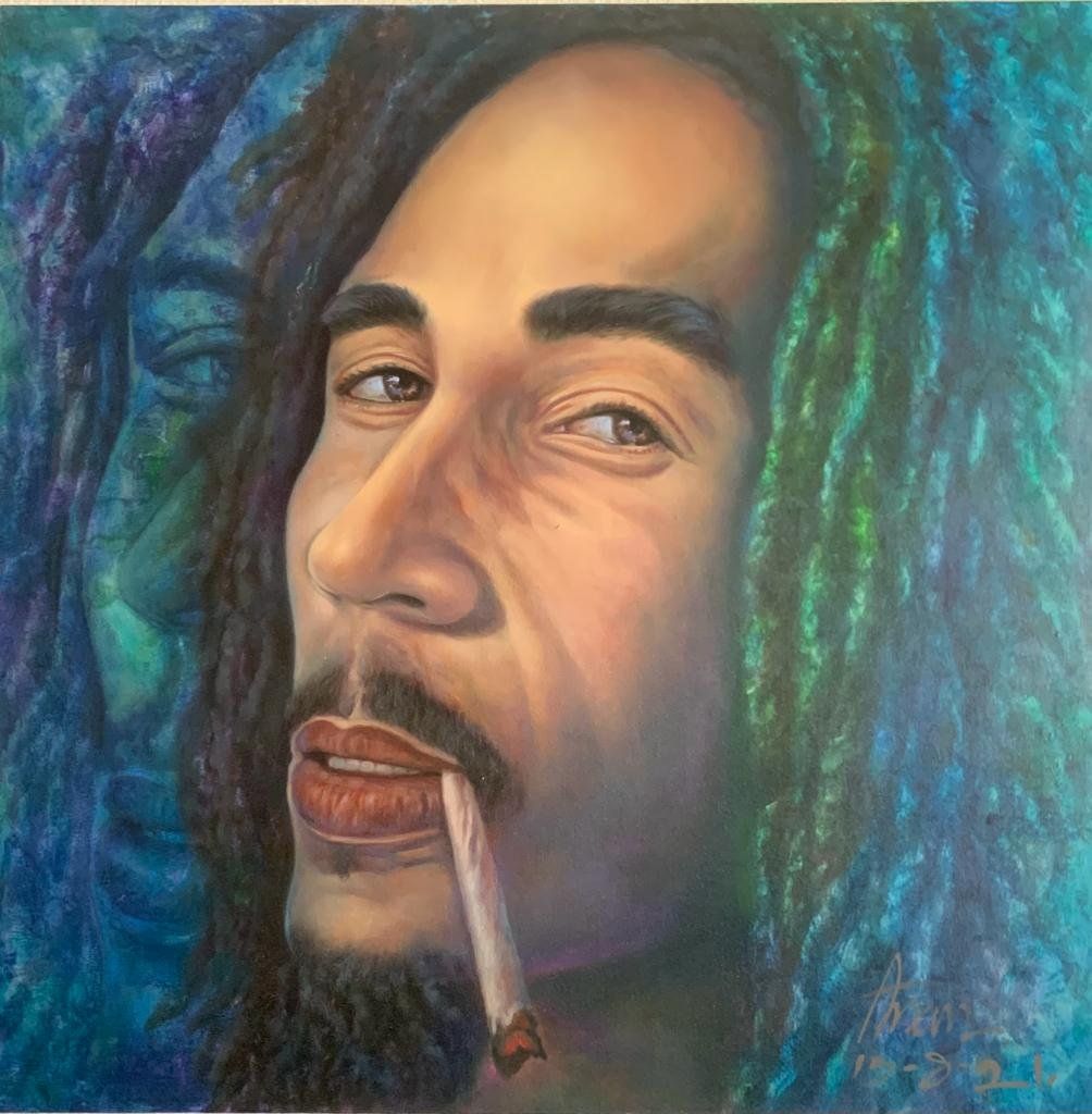 Dipinti: Bob Marley, Öl auf Leinwand, 80x80cm – Nuovo (secondo la descrizione) da Belp venduto da MaSu39