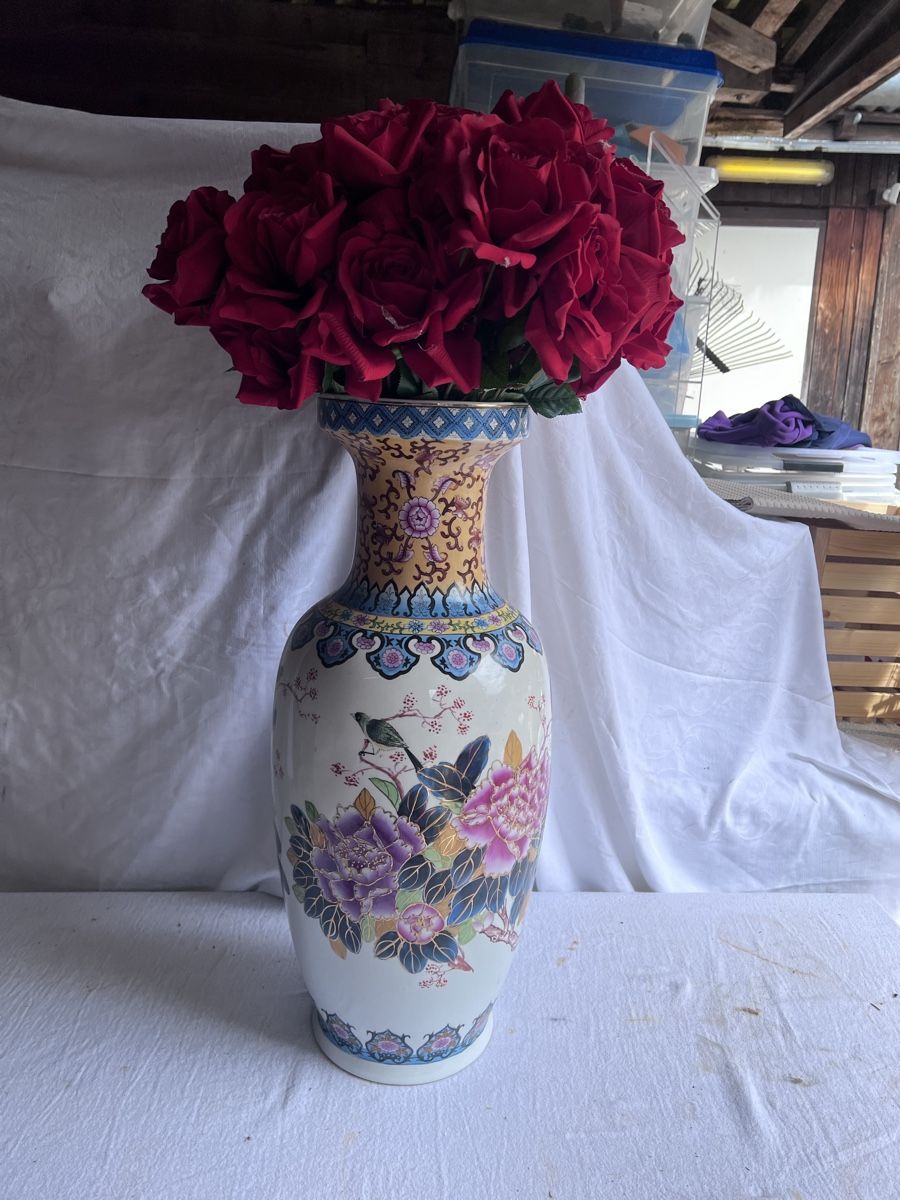 Vasi & Recipienti: Grosse  Blumenvase mit Blumen (115) – Usato da Glattfelden venduto da maa_qcj8