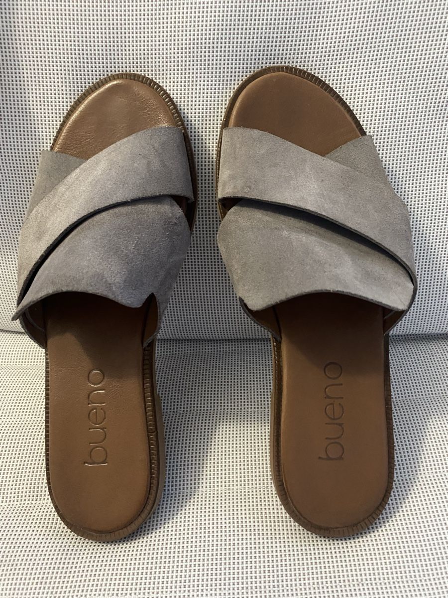Damenschuhe: Leder-Sommer-Pantoletten, Größe 38, – Gebraucht aus Rorschach von Lauraq12 2