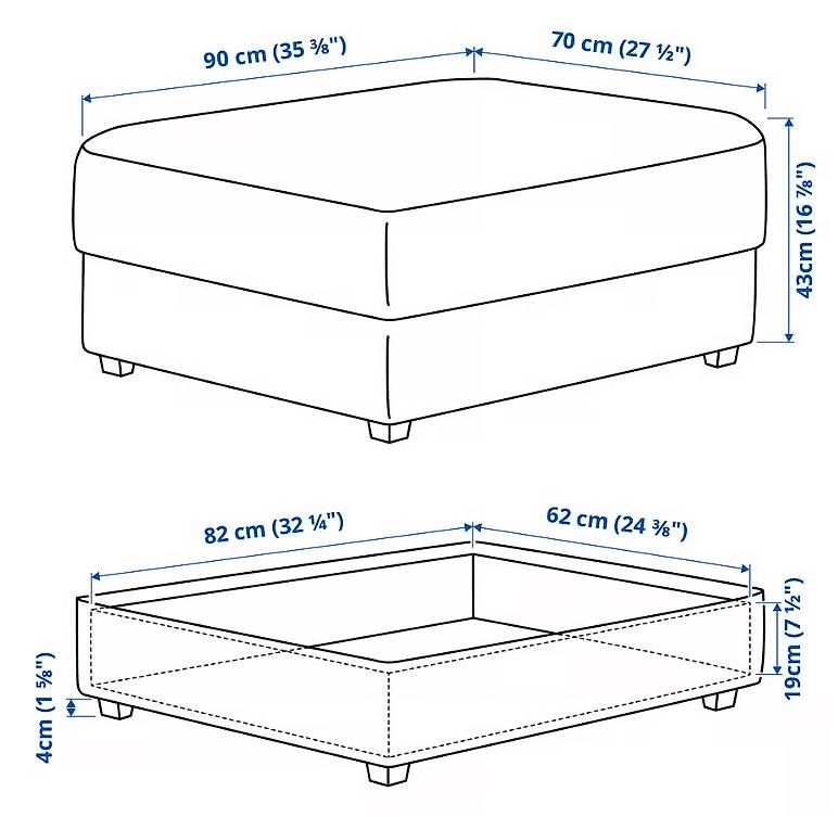 Ikea Sgabelli: Ikea Kivik Hocker / Pouf Leder – Usato da Liestal venduto da 0zwo11 1