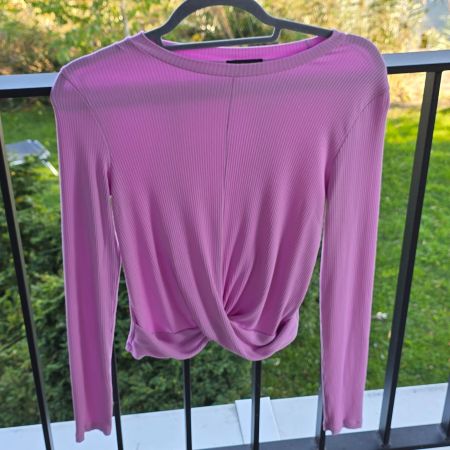 🐸 TWISTED WAIST PULLOVER FLIEDER L SUPER SCHÖNES MATERIAL