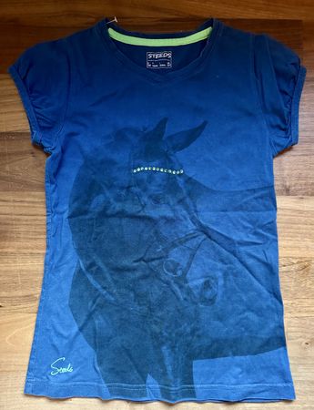 Steeds T-Shirt Pferdeprint blau Grösse 152 guter Zustand