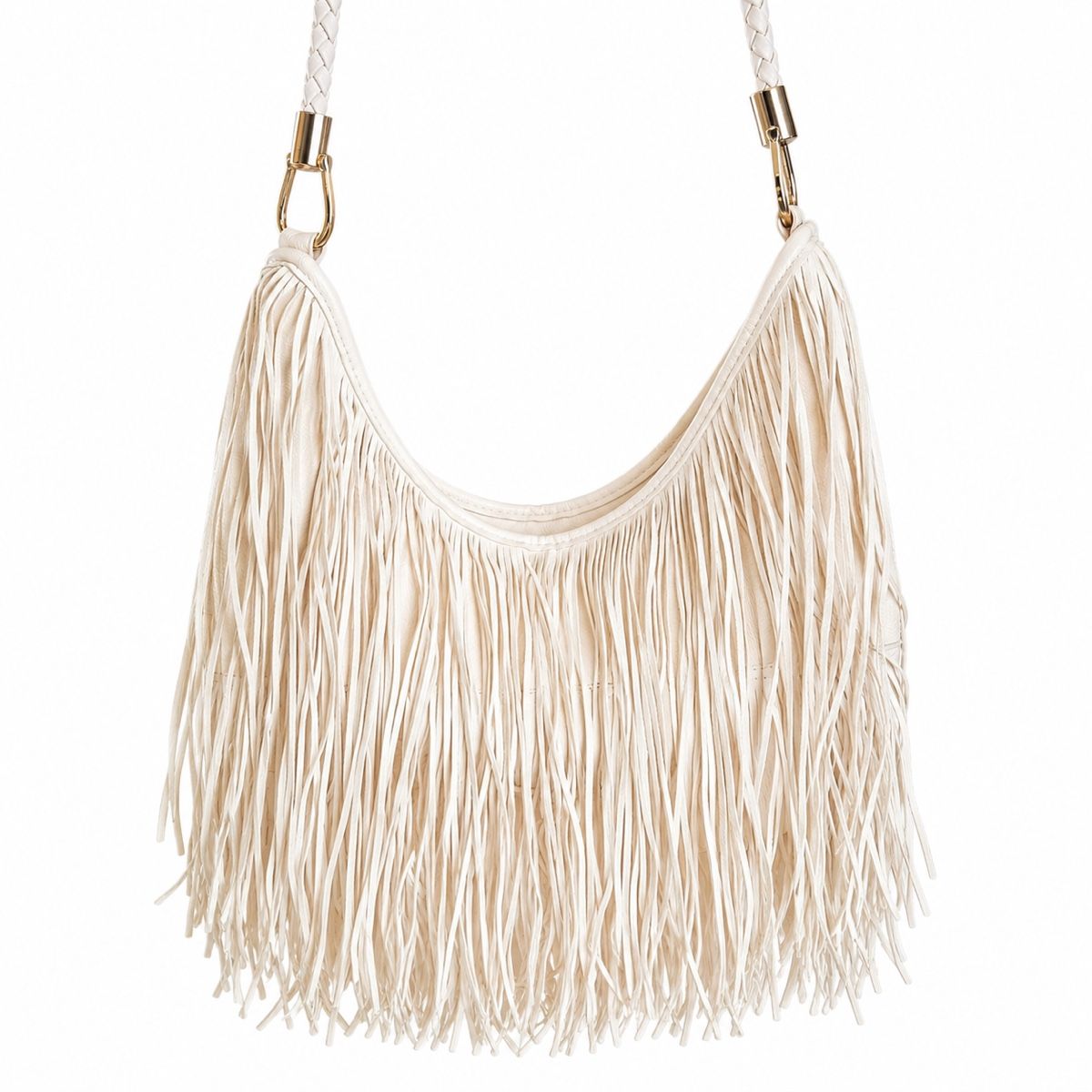 H&M Borse da donna: Umhängetasche Fransen Creme Leder Imitat gebraucht – Nuovo (secondo la descrizione) da Aarberg venduto da LovelyThings_ 1