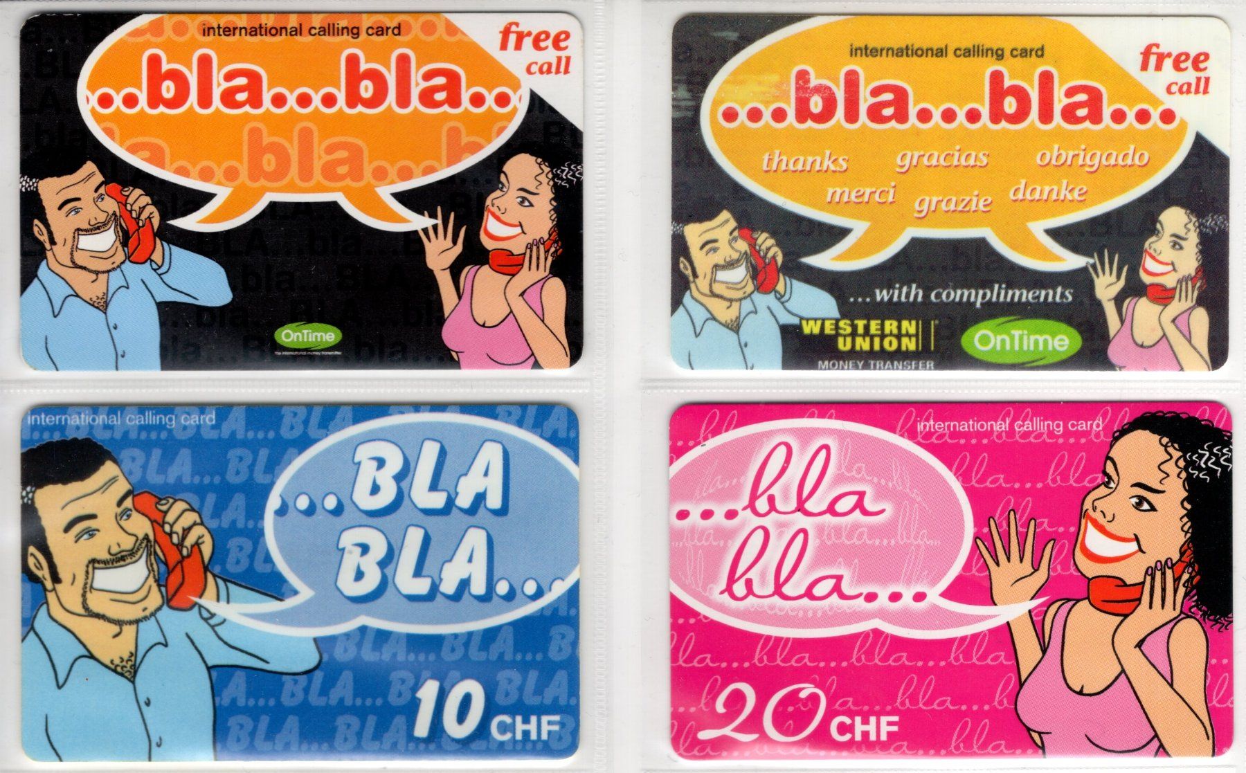 Cartes de téléphone: 4 ..bla...bla.. Prepaid Telefonkarten – D'occasion à Eglisau par Chperfins