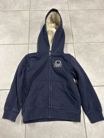 Benetton Kinder Jacke, Fleece gefüttert, Grösse 110 Top!