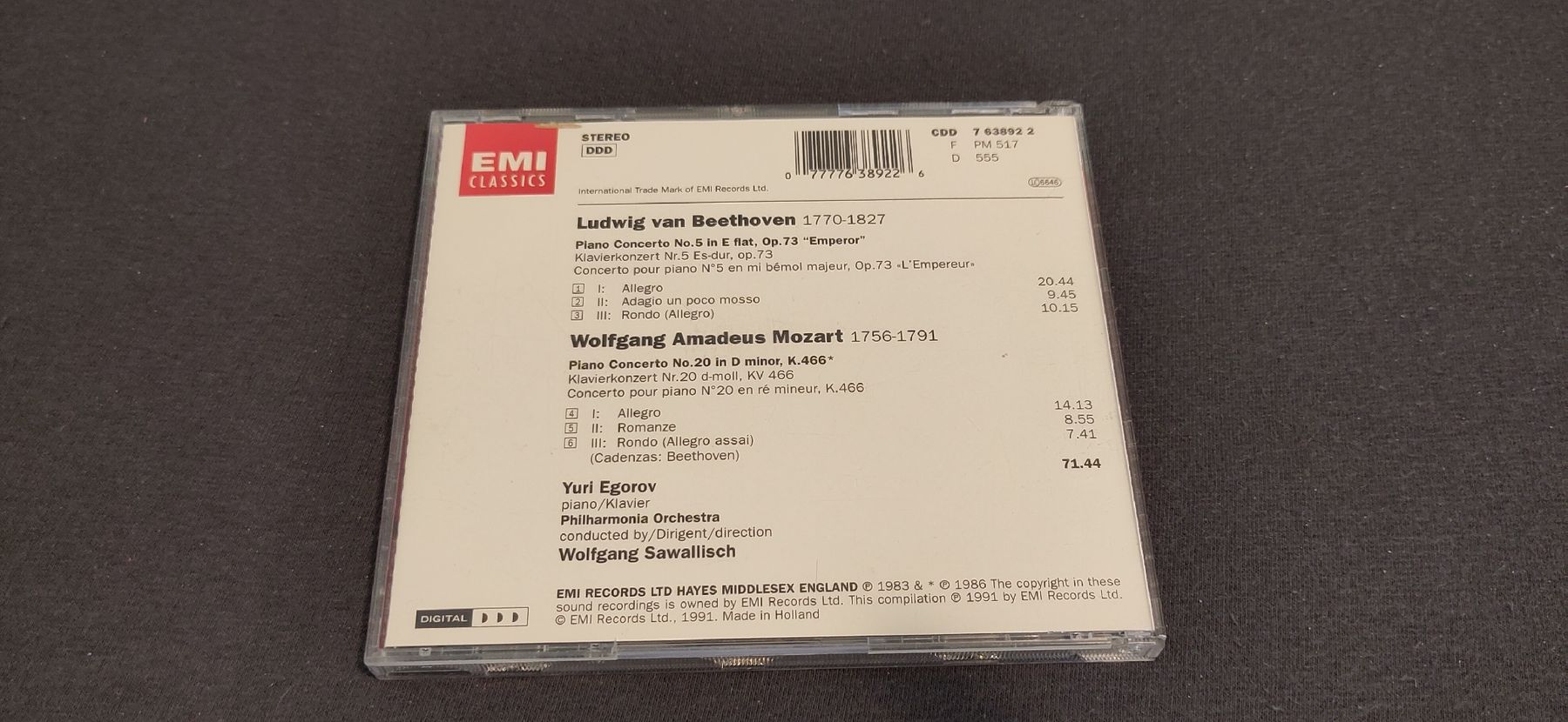 CD: Klassik-Sampler (Beethoven, Mozart u.a.) – Usato da Zürich venduto da Heldel 2