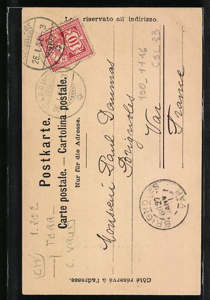 Ansichtskarten: Chemin de fer de Territet Gilon, Bergbah – Gebraucht aus Berlin von bartko-reher 1