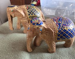 Elefanten Figur aus Holz Handgemacht wunder schön sie Foto