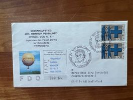 1977 Ballonpost nummriert FDC Birr-Lupfig  (G2877)