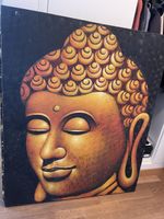 Wandbild Buddha Motiv Gold Schwarz Struktur gut erhalten