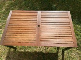 Gartentisch, Garten-Esstisch, Jutlandia, Holz 150x90cm