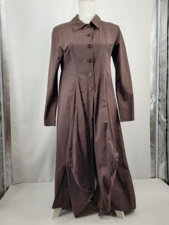 Robe-chemise longue chocolat