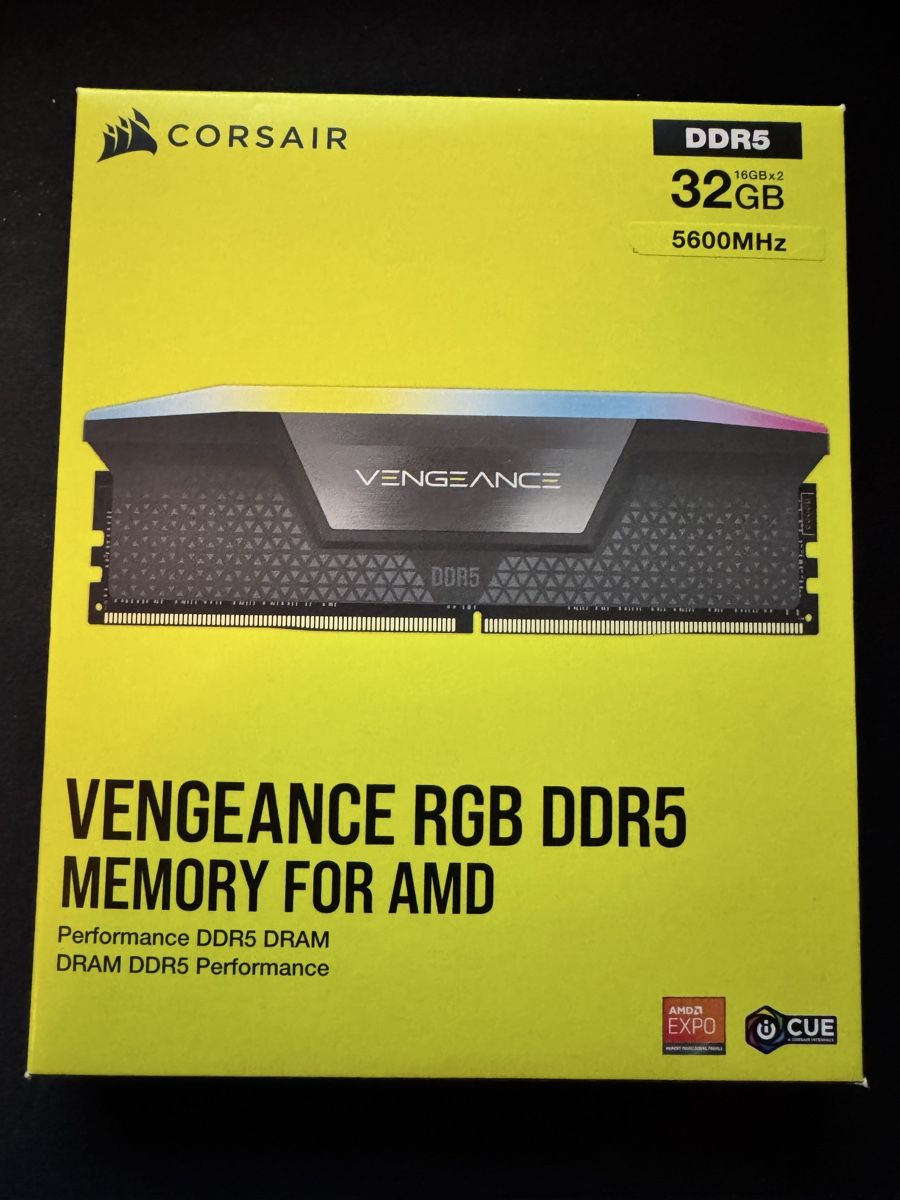 Corsair Vengeance RGB DDR5 32GB (2x16GB) 5600MHz AMD (Neu und