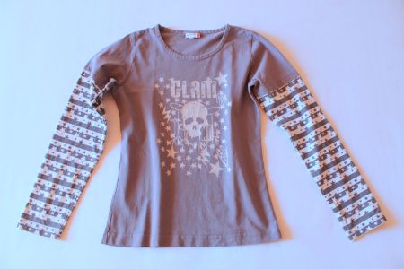 Y-Stars * SHIRT / Langarmshirt Glitzerdruck  152/158