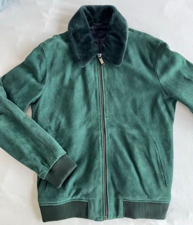 Zara Wildlederjacke grün Gr. L Herren