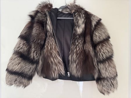 Silberfuchs Echtfell bomber jacke