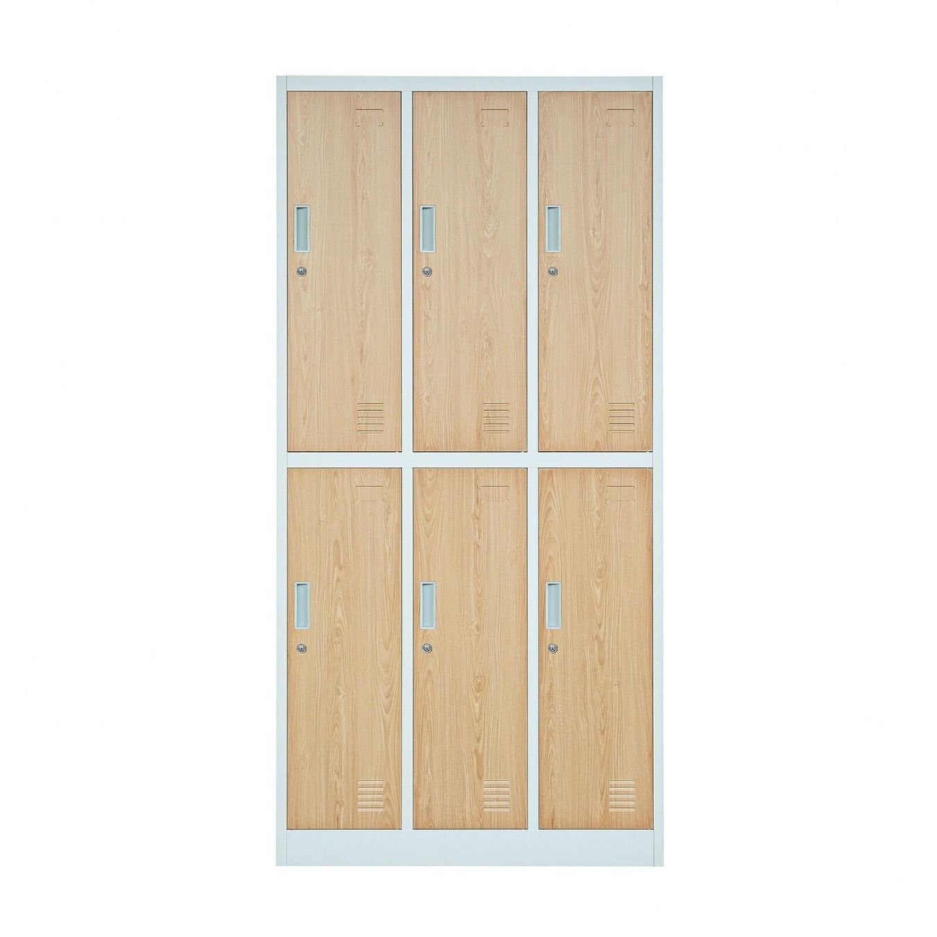 Armadi: Schliessfachschrank 6 Fächer - Weiss/Holzoptik – Nuovo e nell'imballaggio originale da Wallenwil venduto da toesstal-vertrieb 2