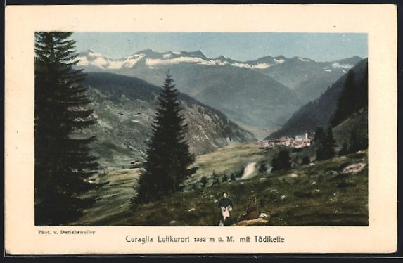 Cartoline postali: AK Curaglia, Ortsansicht mit Tödikette – Usato da Berlin venduto da bartko-reher