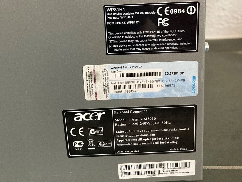 Acer PC: Acer Aspire M5910 Computer – Usato da Meierskappel venduto da mar_qn5m 5