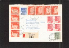 Genf-Deutschland mit  Rollenmarkenfrankatur 17.1.1977