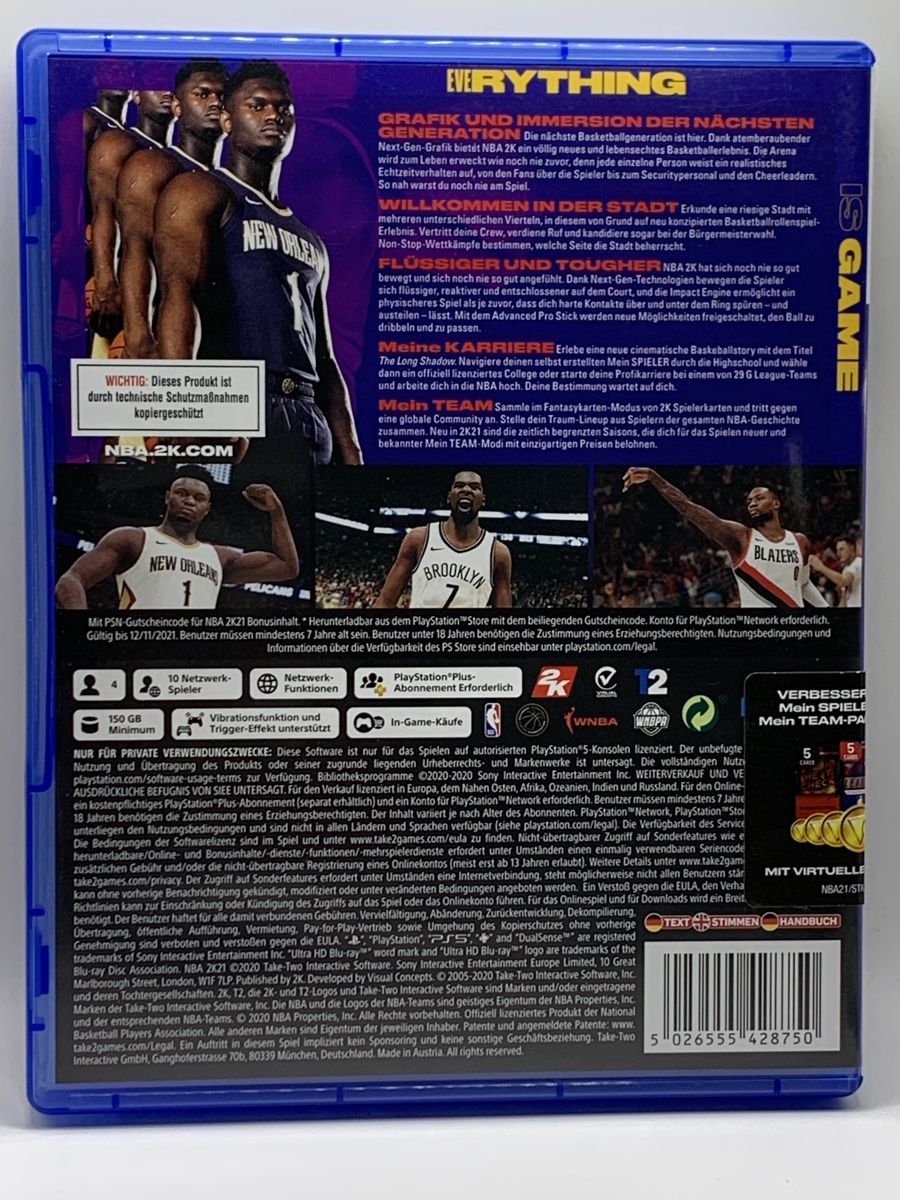 Sony Giochi: NBA 2K21 - PS5 – Usato da Ostermundigen venduto da RG-Collector 1
