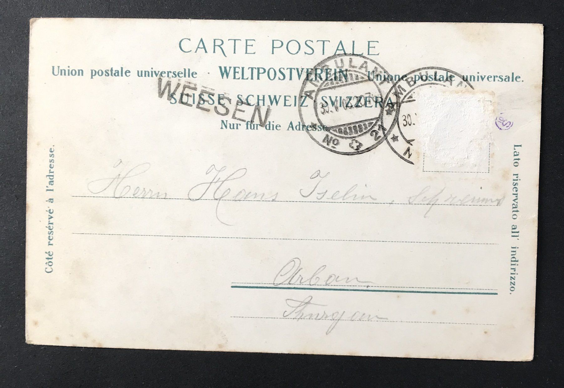 Cartoline postali: ALTE ANSICHTSKARTE WEESEN – Usato da Ostermundigen venduto da wini63 1