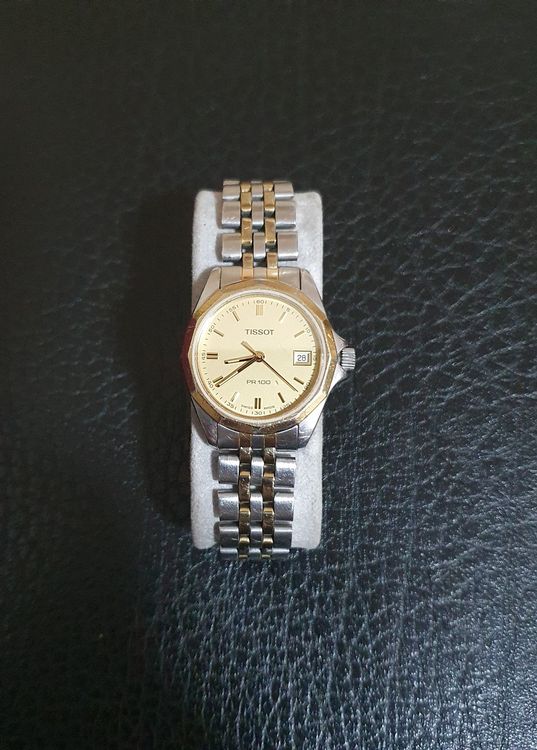 MONTRE ST DUPONT femme fonctionne Swiss made quartz Pl Or et acier en
