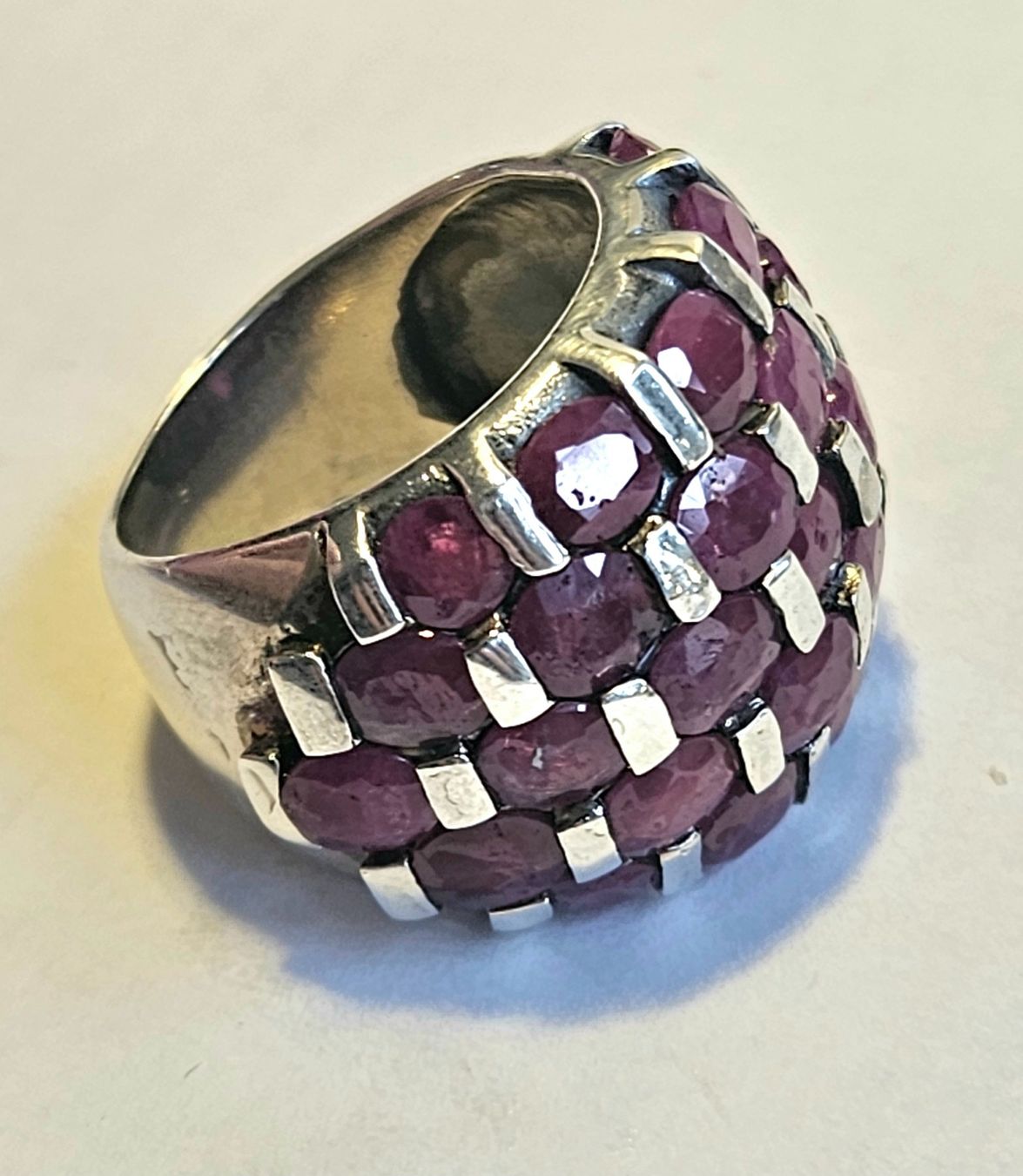 Anelli: Ring Silber mit vielen Rubinen Grösse 56 – Nuovo (secondo la descrizione) da Zürich venduto da benedikt12 4
