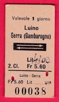 KARTON BILLETT, LUINO - GERRA(GAMBAROGNO), 2.KLASSE, EINFACH