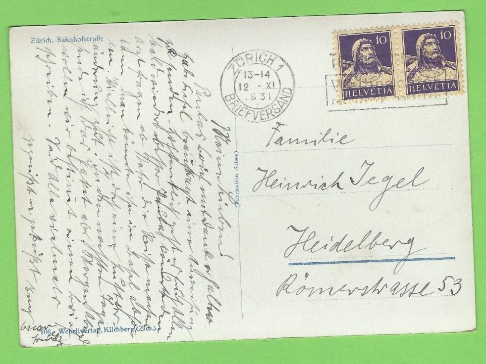 Cartoline postali: Zürich, Bahnhofstrasse – Usato da Zürich venduto da t24_de 1