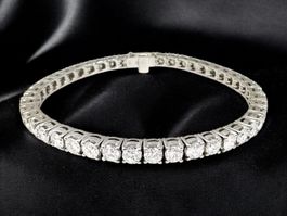 HUGUENIN-SANDOZ SA, Diamant - Bracelet, 7,64 ct F-G/VS-SI