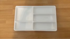 Besteckkasten 6 Fächer weiss guter Zustand