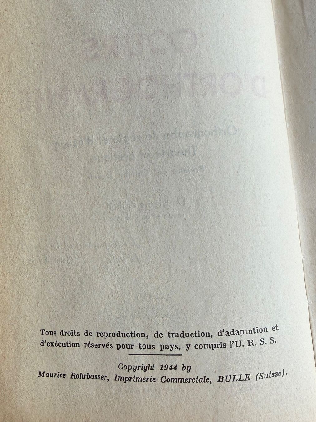 Libri: Cours d'Orthographe 1946 Schweiz – Usato da Itingen venduto da uhu777 5