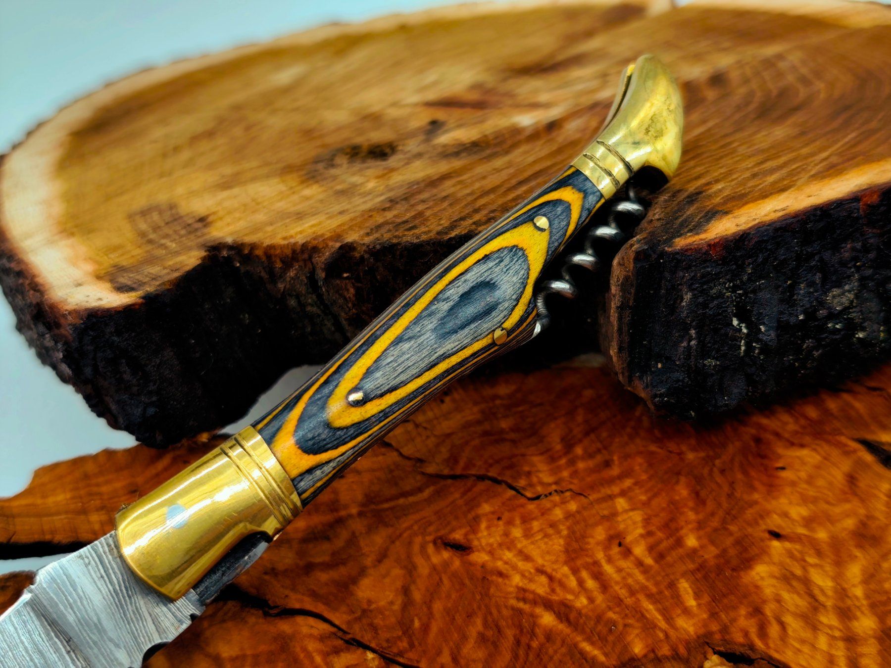 Accessori: Laguiole Damast Messer Klappmesser echtes Damastmesser – Nuovo e nell'imballaggio originale da Arlesheim venduto da Premius_1 5