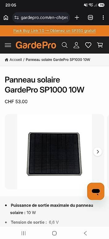 Dispositivi a energia solare: Panel solaire – Nuovo e nell'imballaggio originale da Champagne venduto da mar_yp55 2