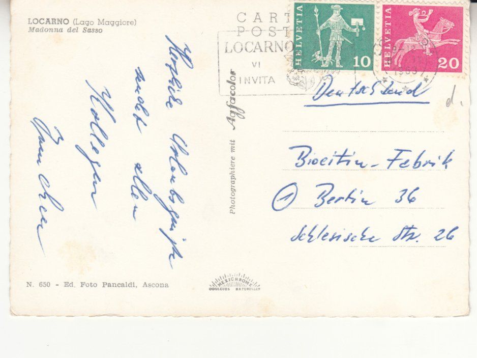 Cartes postales: Locarno 1963 – D'occasion à Bürglen TG par StampGraf 1