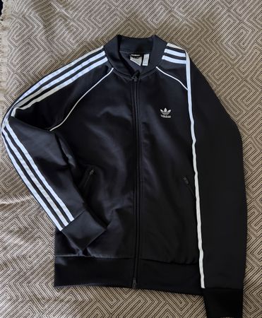 Trainingsjacke Adidas schwarz weiss Groesse M neuwertig