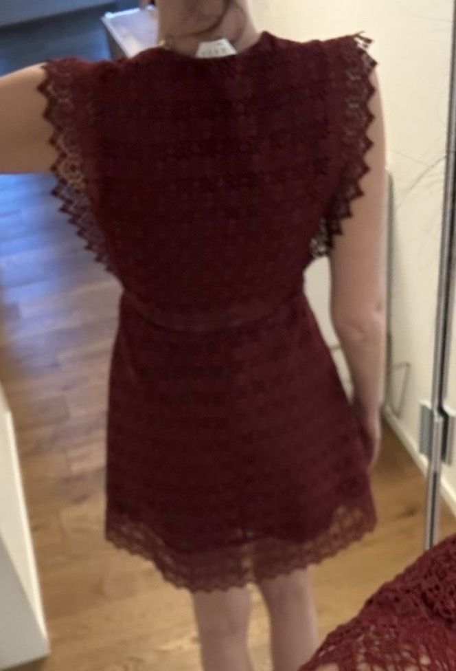 Sandro Vestiti: Sandro Spitzenkleid Gr. 1 Weinrot festlich – Usato da Altendorf venduto da bambi124 2