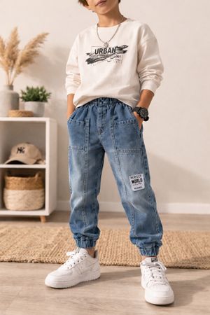 PANTALON JOGGING EN JEAN